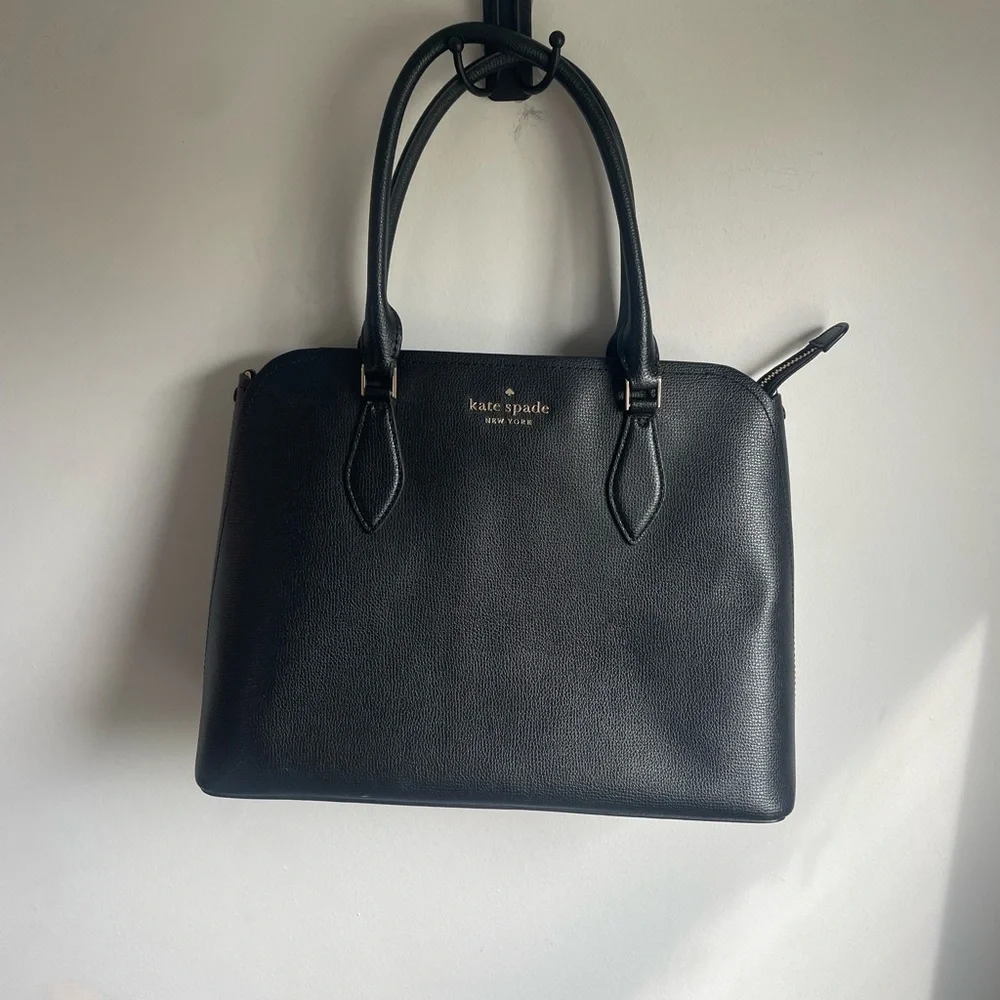Kate Spade Darcy Small Satchel Grain Leather Black - Picture 3 of 9